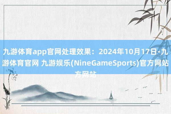 九游体育app官网处理效果：2024年10月17日-九游体育官网 九游娱乐(NineGameSpor